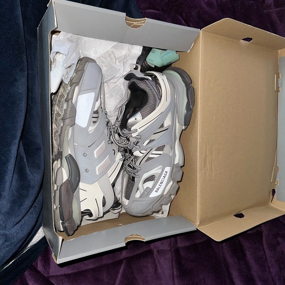 Balenciaga Track Sneaker ‘Grey White’ Size 43 EU Men’s - Picture 4 of 7